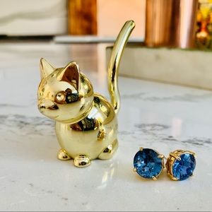 Kate Spade Sapphire Blue Earrings NWOT